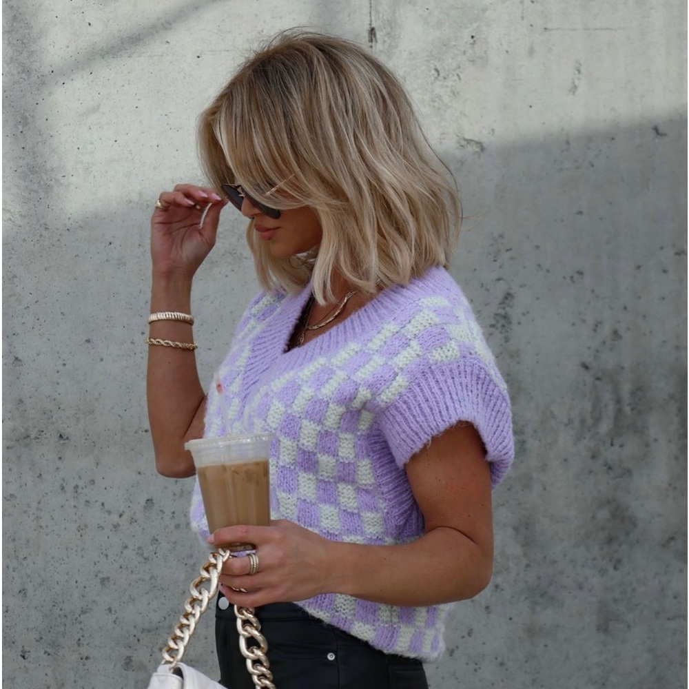 VICI checkered sweater vest